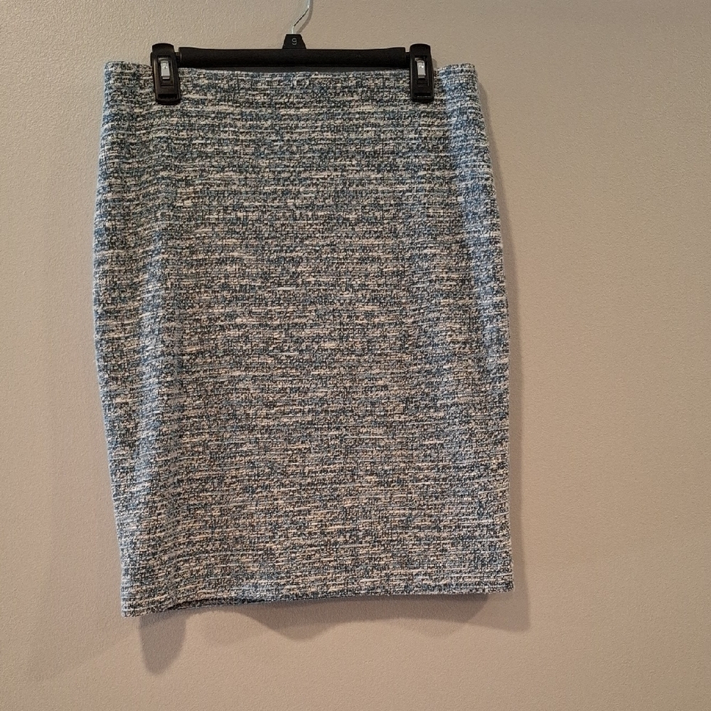 Blue & White Tweed Skirt Like New